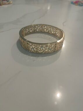 Lilly Pulitzer Gold Filigree Cutout Bangle Bracelet